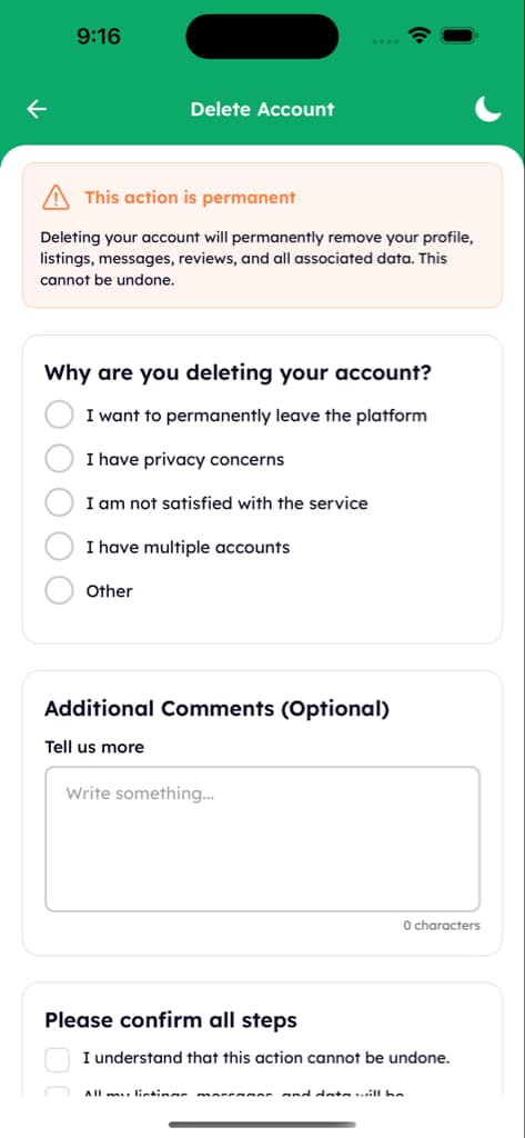 Account & Settings - Screen 9
