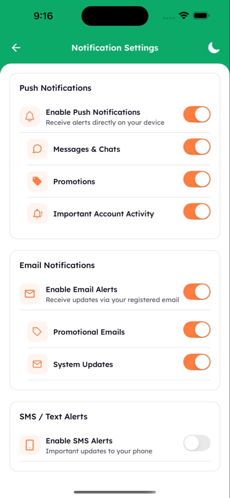 Account & Settings - Screen 7
