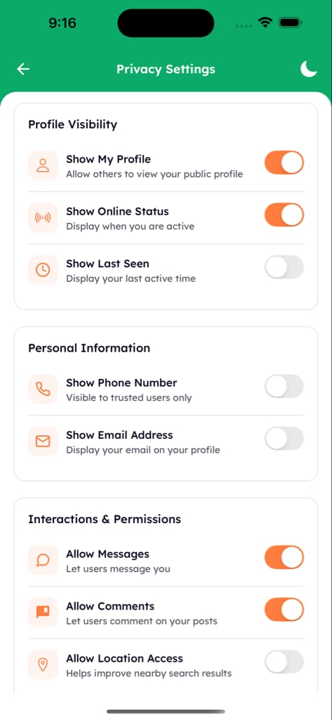 Account & Settings - Screen 6