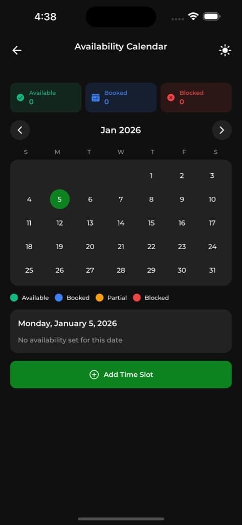 Bookings & Classes - Screen 3