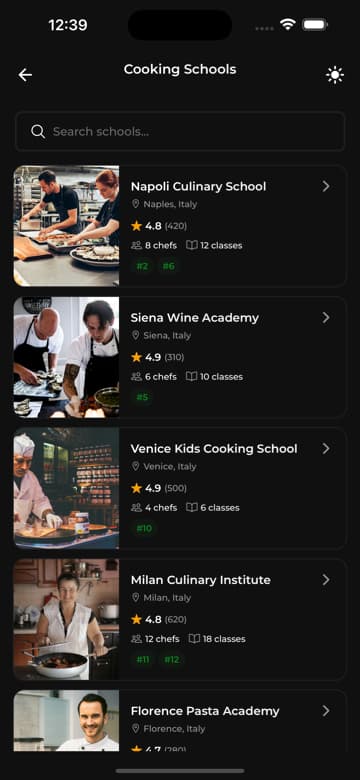 Profiles & Listings - Screen 1