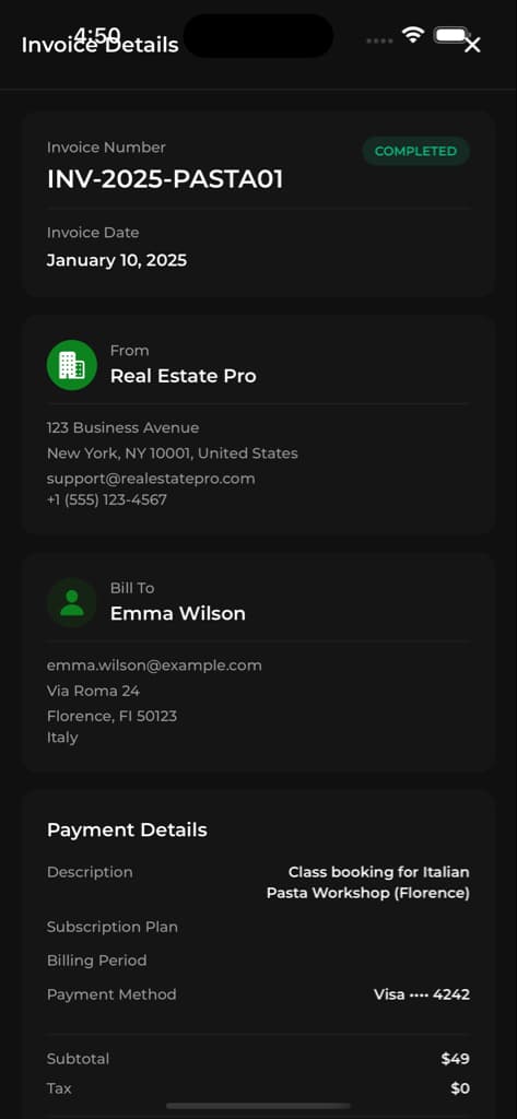 Payments & Finance - Screen 3