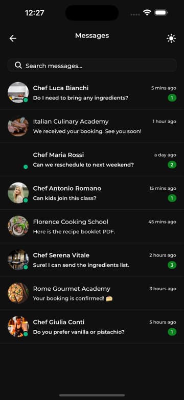 Messages & Chat - Screen 1