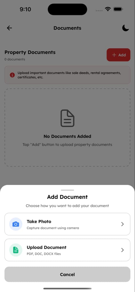 Dashboard & Manage Properties - Screen 8