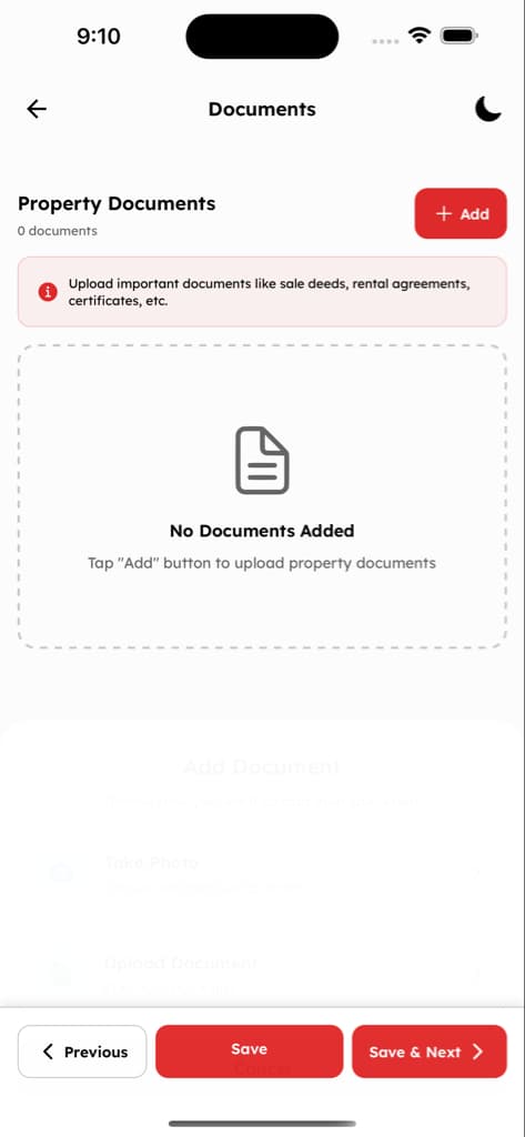 Dashboard & Manage Properties - Screen 9