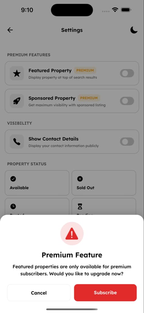 Dashboard & Manage Properties - Screen 14