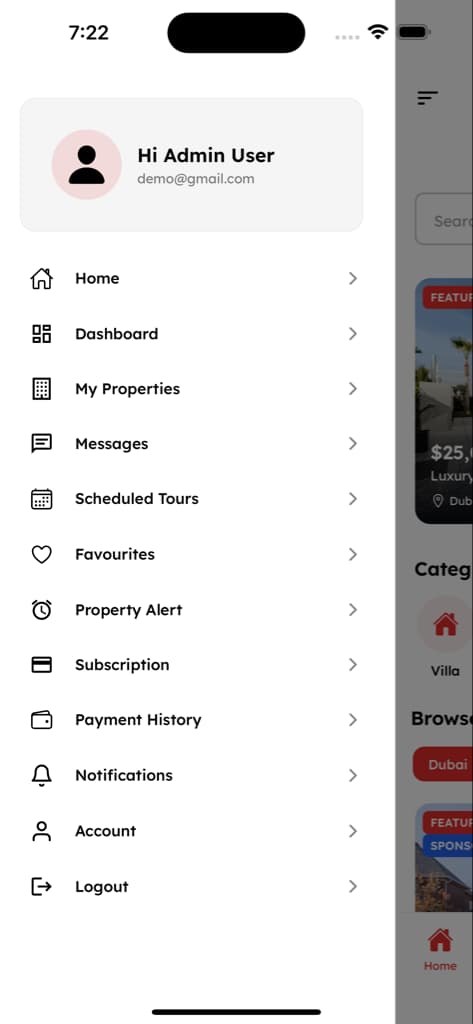 Dashboard & Manage Properties - Screen 16