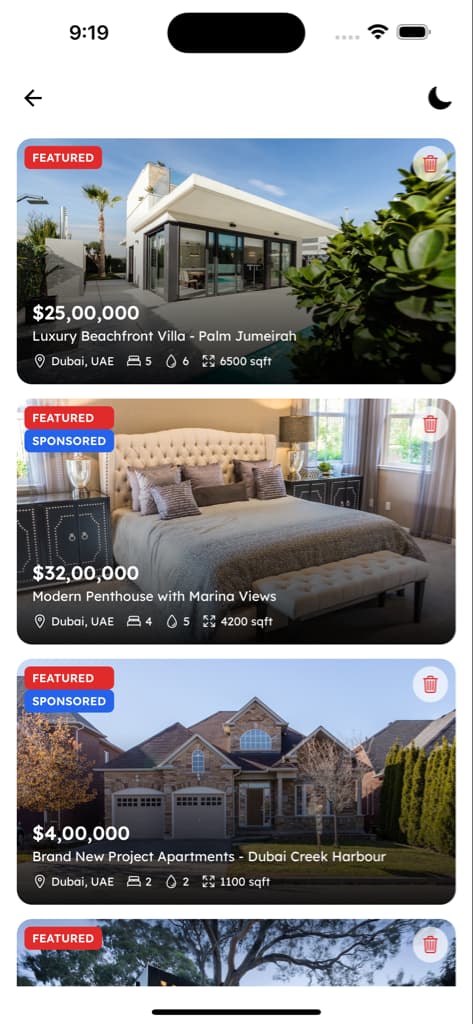 Tour Schedule - Screen 1