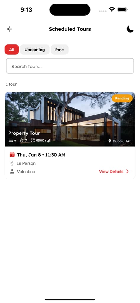 Tour Schedule - Screen 2