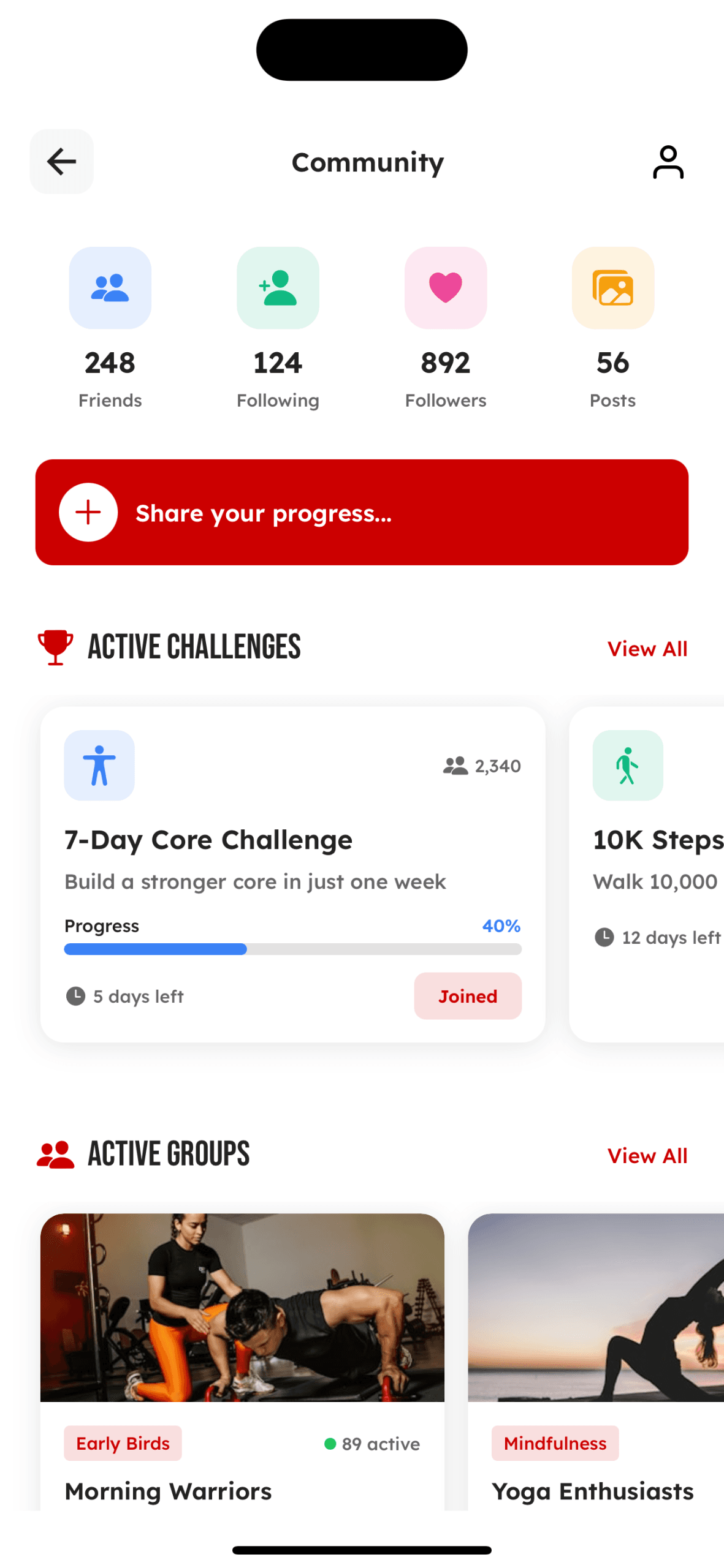 Social & Community - Screen 1