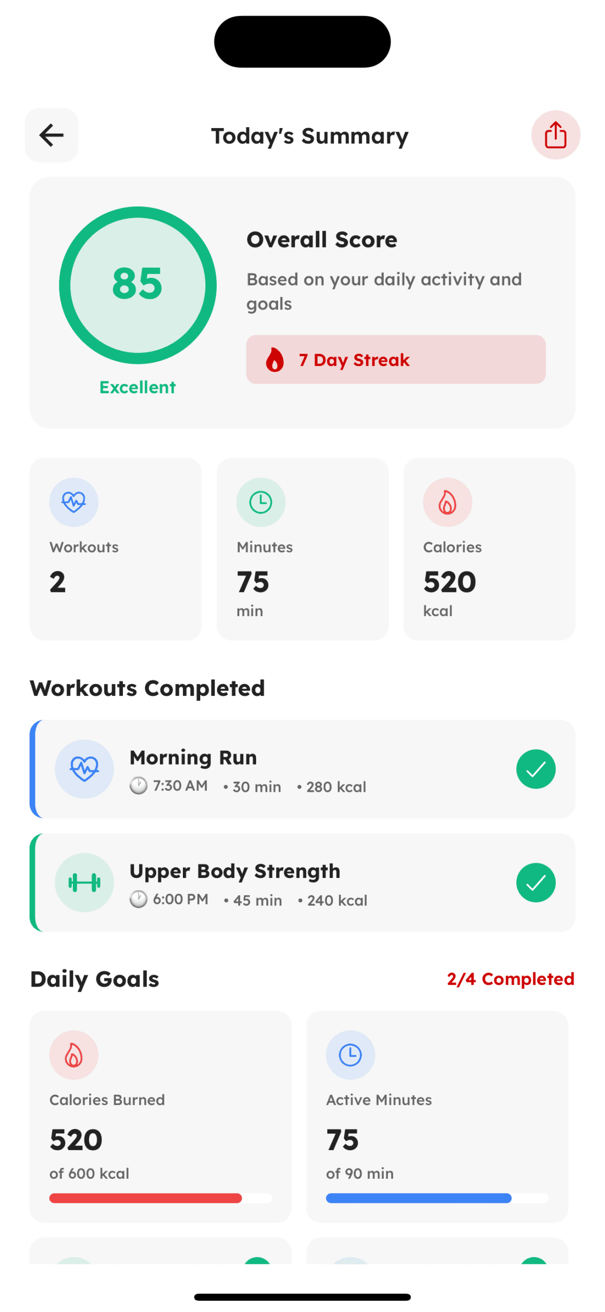Progress & Analytics - Screen 3