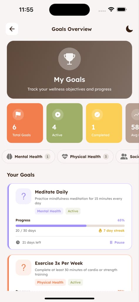 Goals & Habits - Screen 4