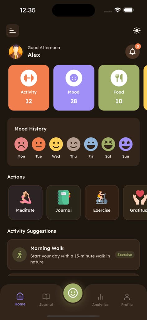 Main Dashboard - Screen 1