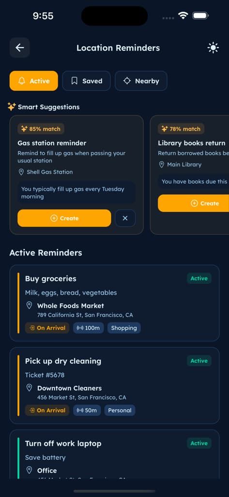 Smart Reminders - Screen 2