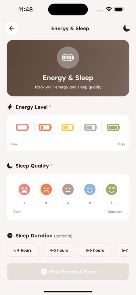 Mood Logging - Screen 6