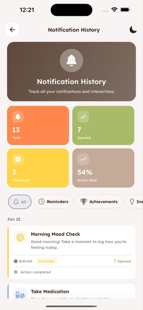 Reminders & Notifications - Screen 2