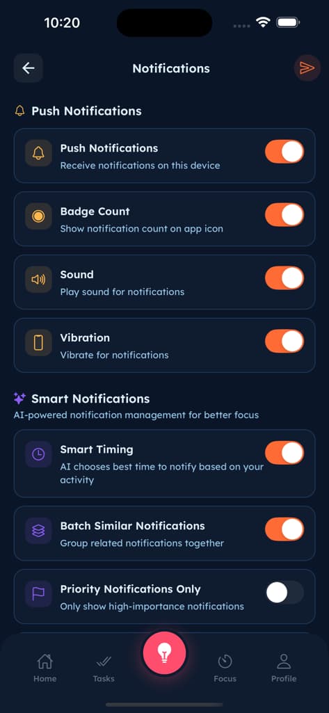 Settings & Profile - Screen 4