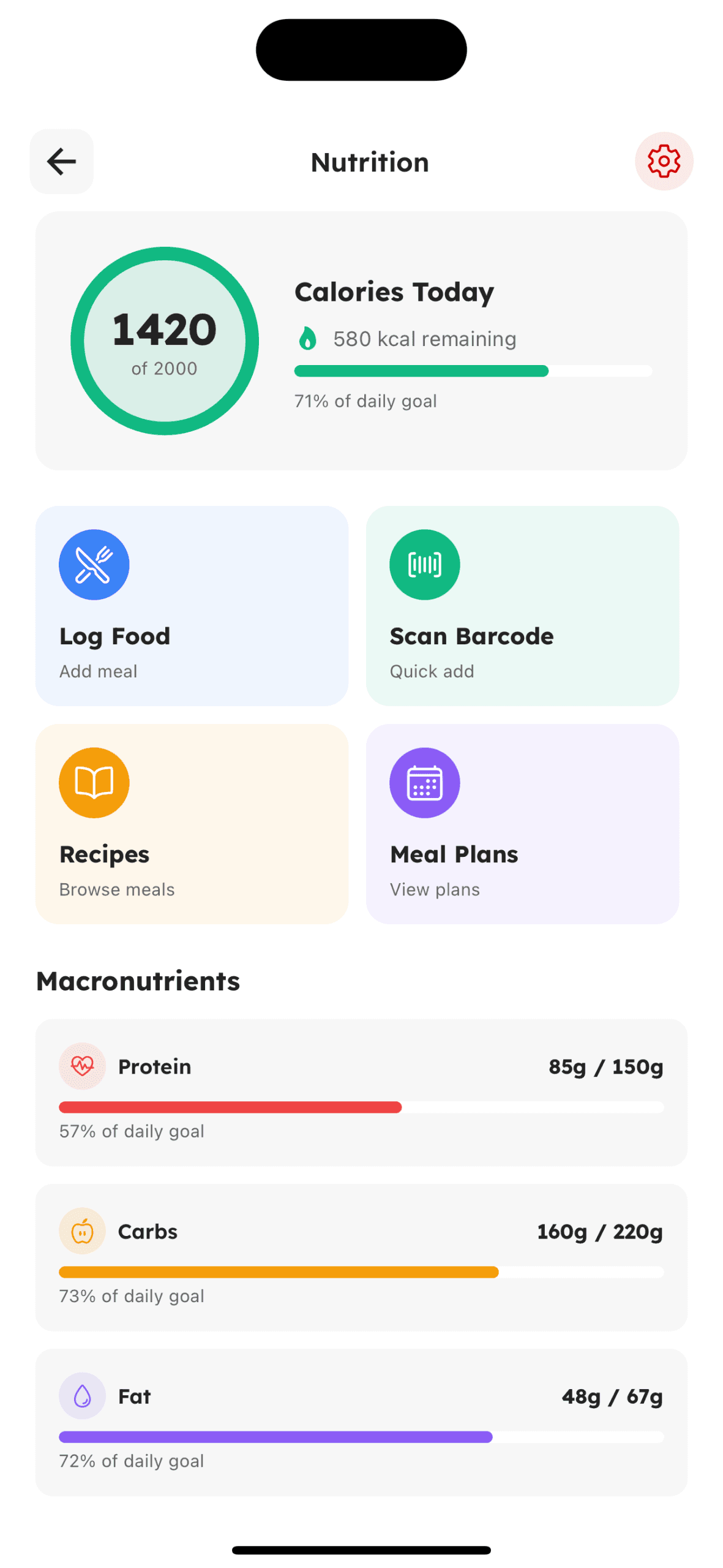 Nutrition & Diet - Screen 1