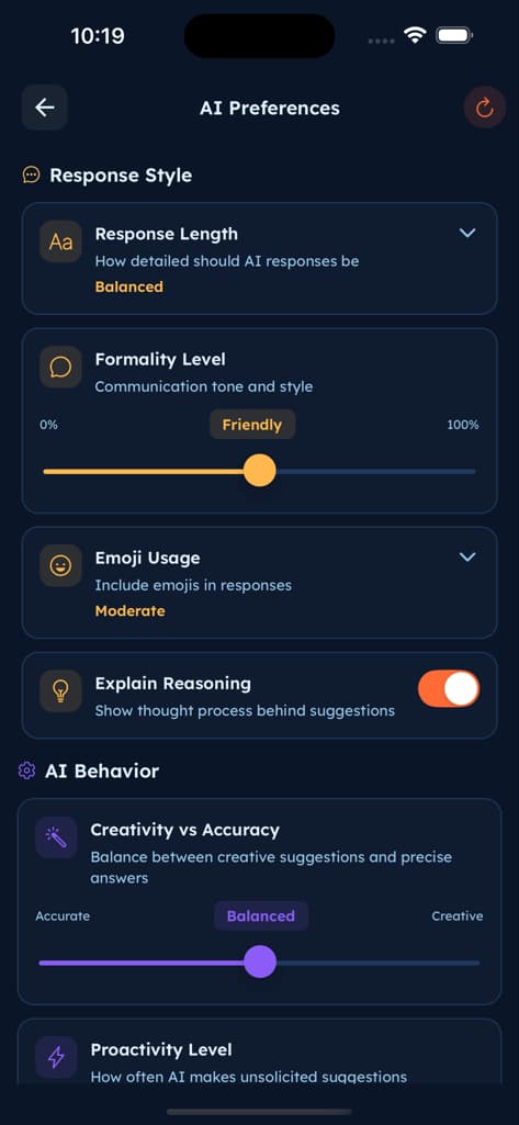 Settings & Profile - Screen 5