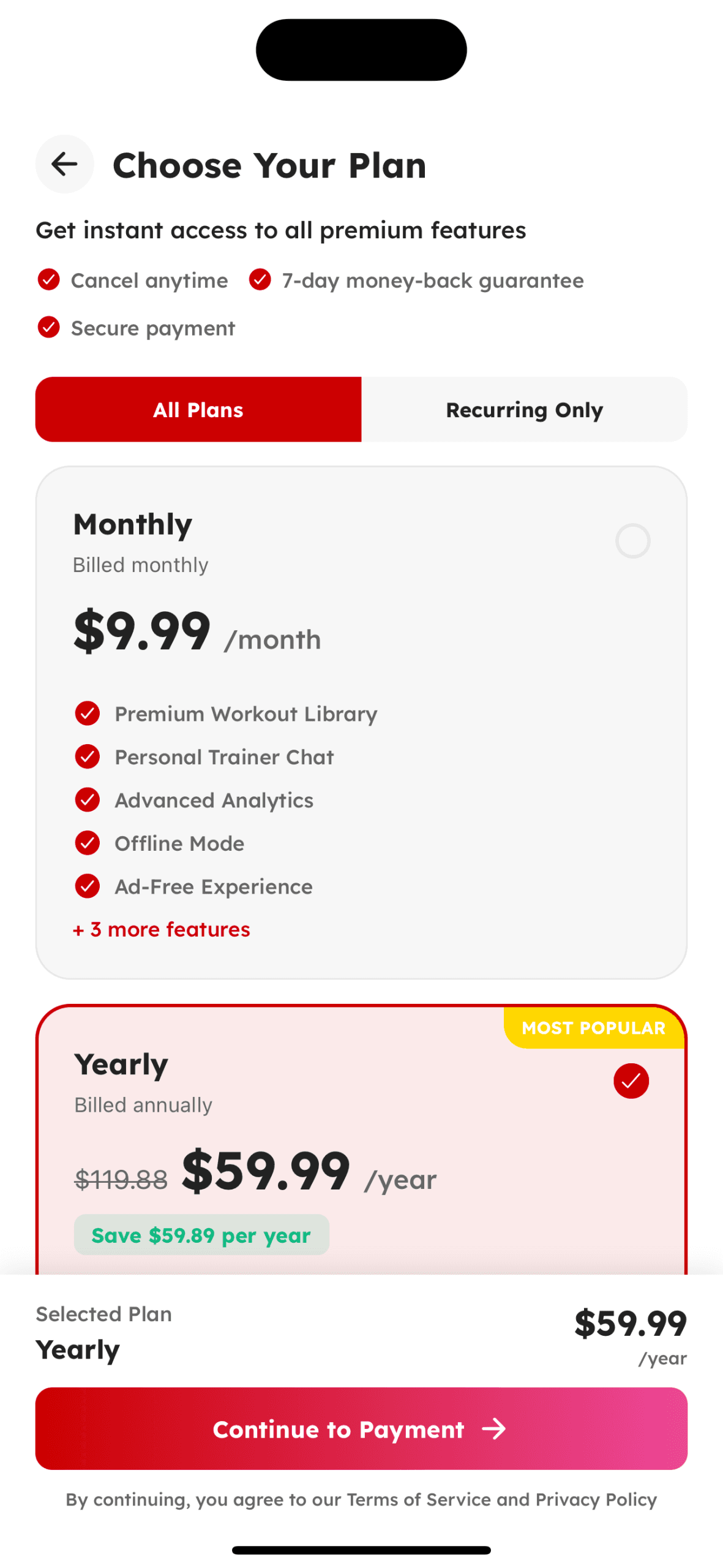 Premium & Subscription - Screen 2