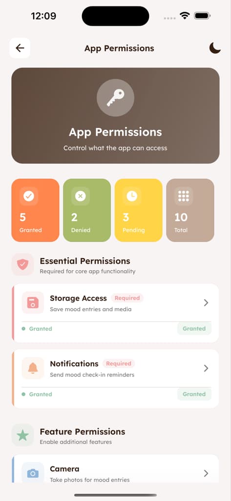 Profile & Settings - Screen 1