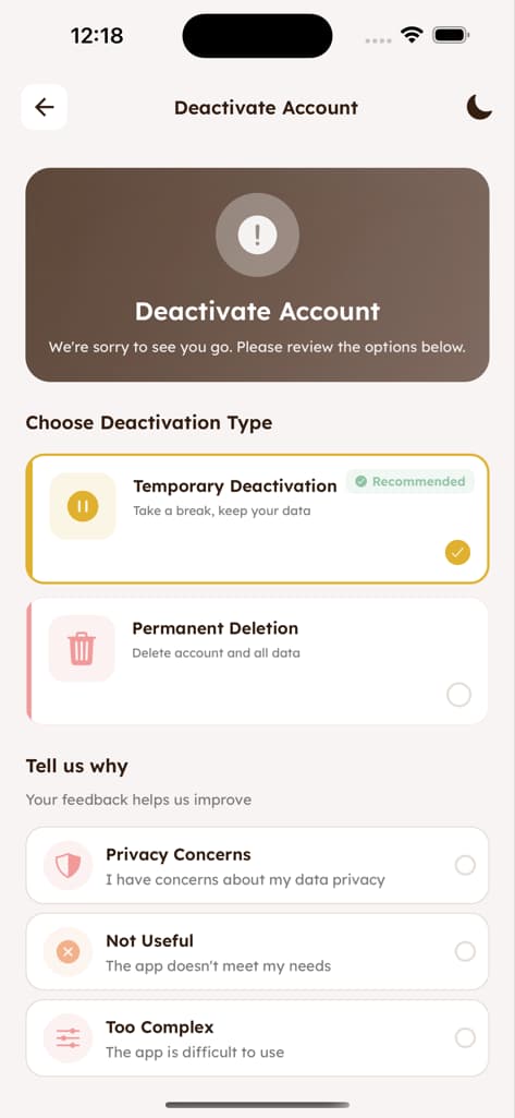 Profile & Settings - Screen 6