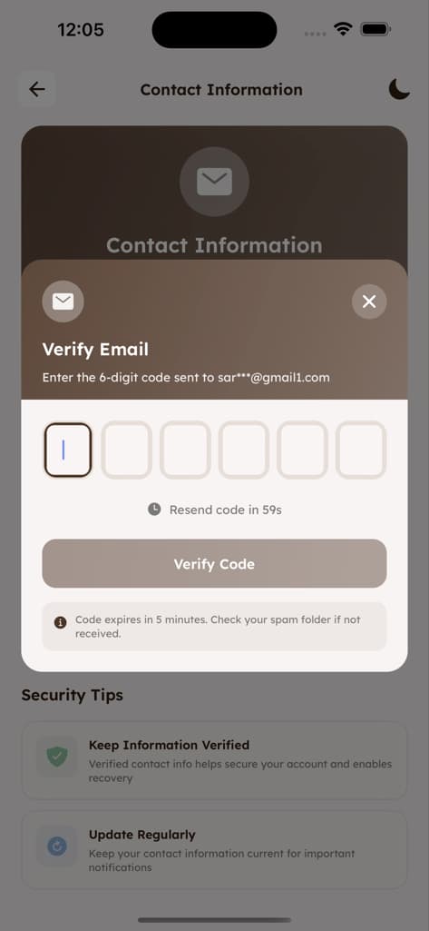 Profile & Settings - Screen 7