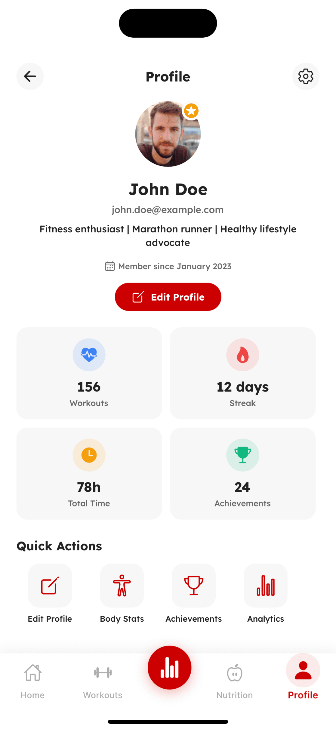 Profile & Settings - Screen 1