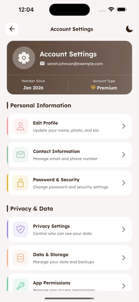 Profile & Settings - Screen 10