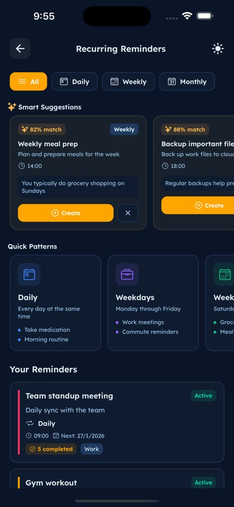 Smart Reminders - Screen 3