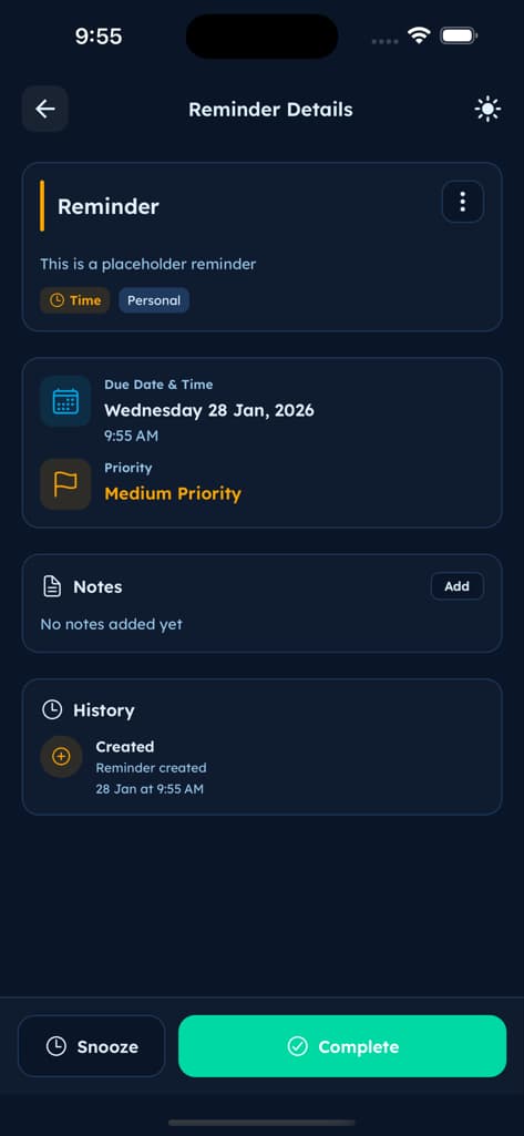Smart Reminders - Screen 6