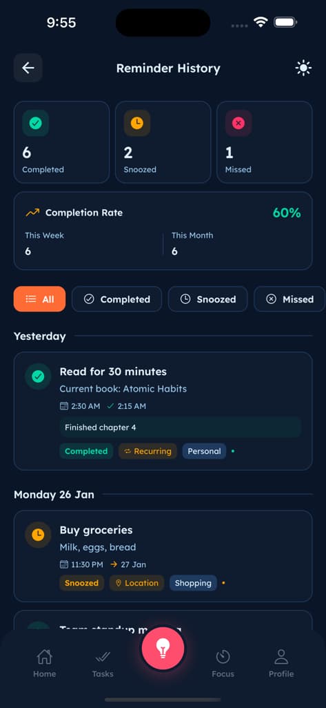 Smart Reminders - Screen 5