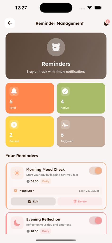 Reminders & Notifications - Screen 4