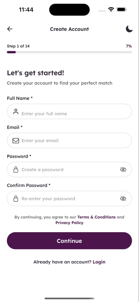 Authentication & Onboarding - Screen 2