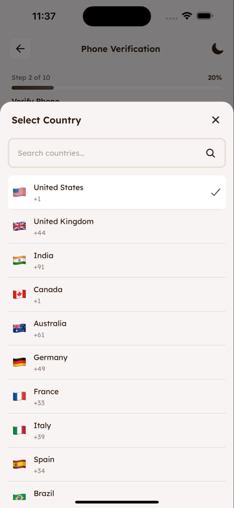 Authentication & Onboarding - Screen 2