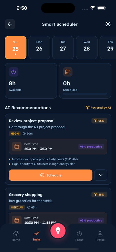 AI Task Intelligence - Screen 6
