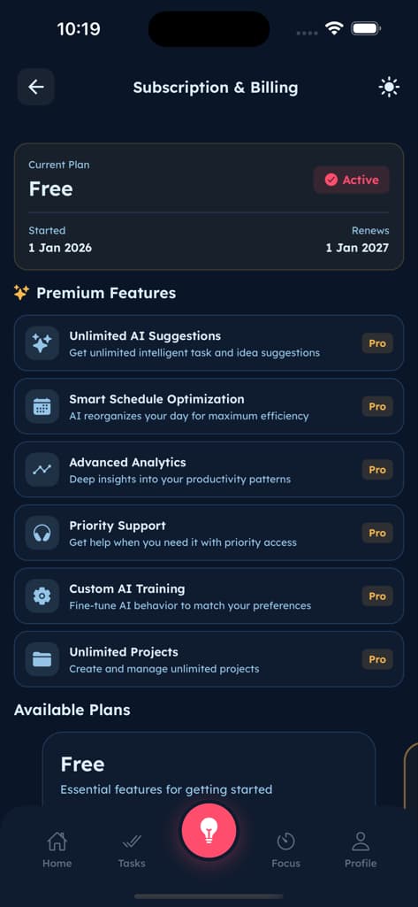 Settings & Profile - Screen 6
