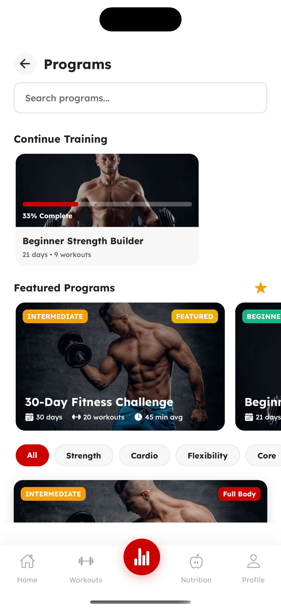 Workout & Training - Screen 12