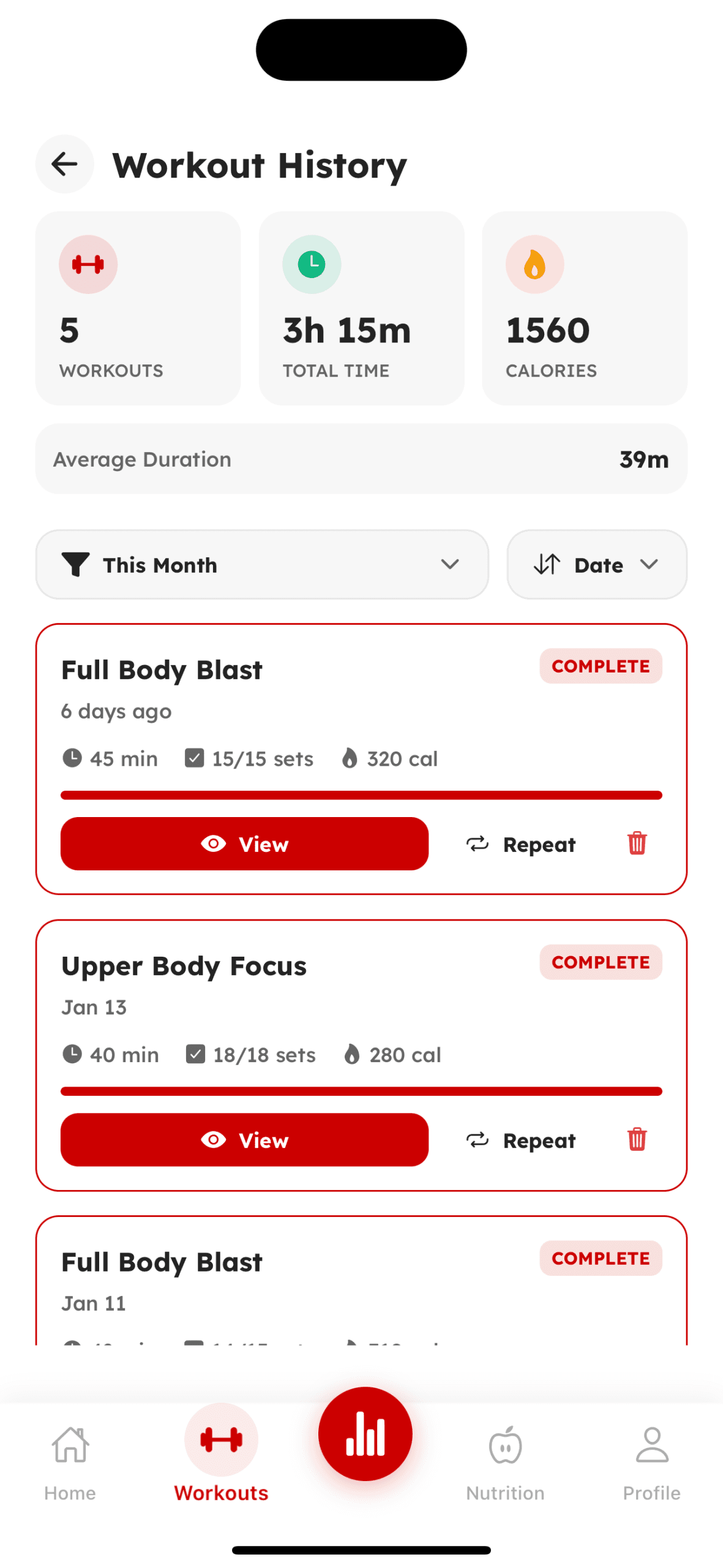 Workout & Training - Screen 8