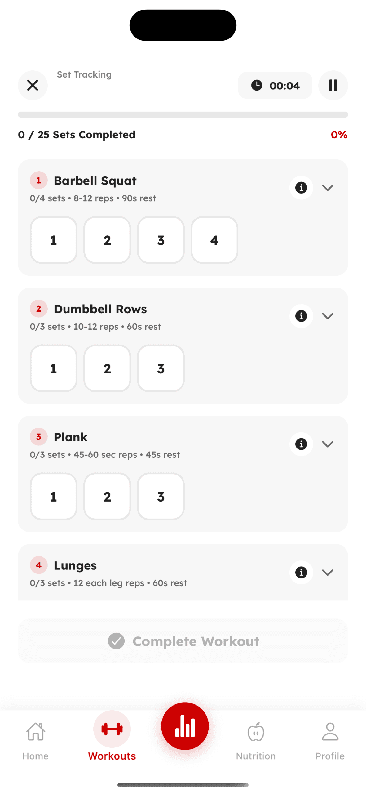 Workout & Training - Screen 10